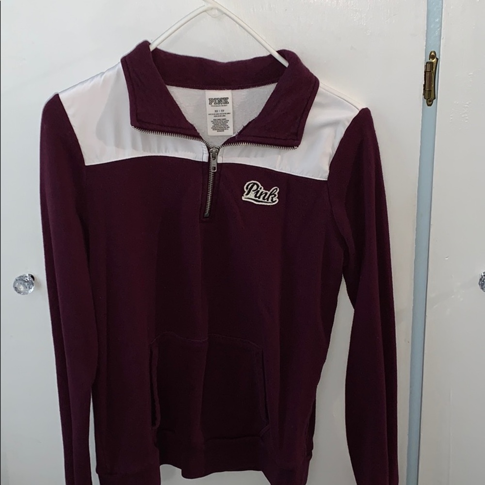 PINK half-zip sweatshirt